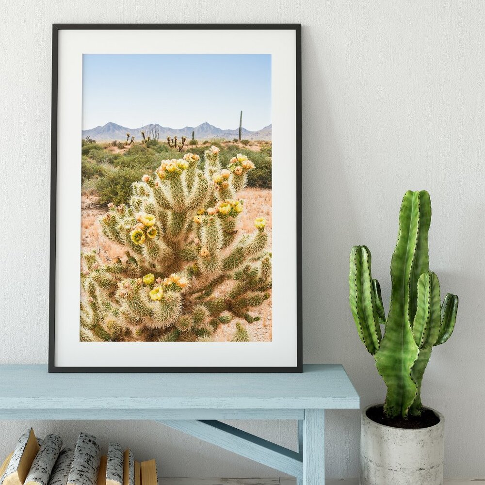 NEW Cactus Wall Art, Framed 11x14 Print